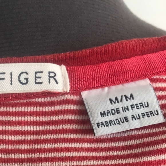 *4/$20* Tommy Hilfiger Red & White Stripe T-Shirt - Picture 5 of 6